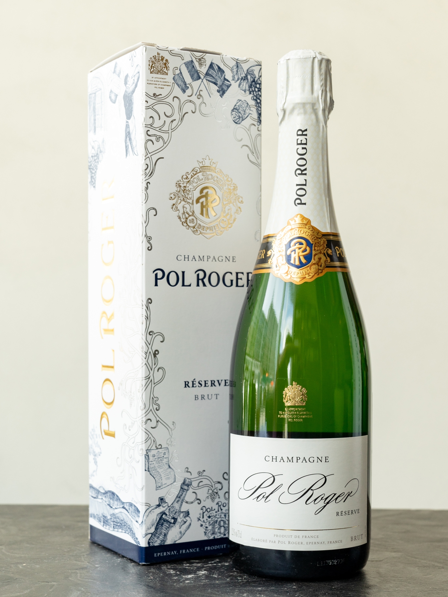 Шампанское Pol Roger Brut Reserve купить в винном ресторане Остерия - лучшая цена Шампанское Pol Roger Brut Reserve / Поль Роже Брют Резерв