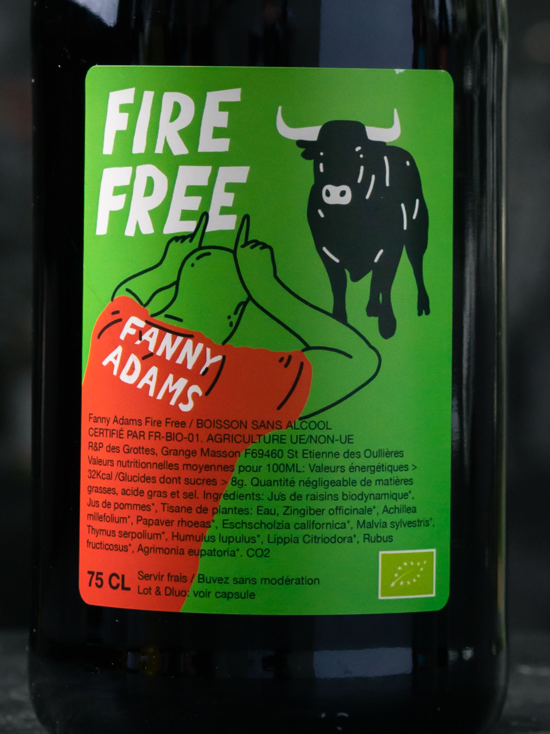 Этикетка Fanny Adams Fire Free