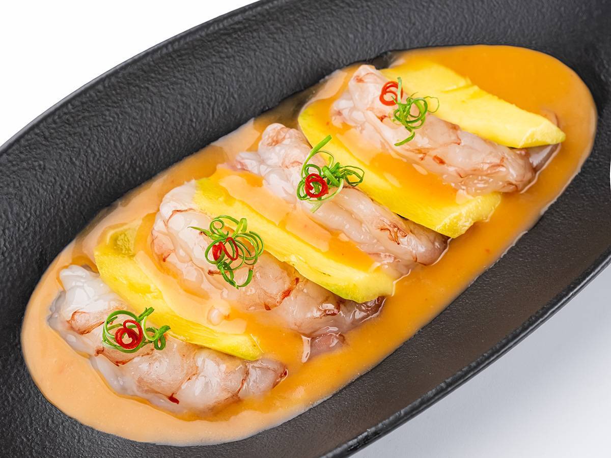 Лангустины с манго