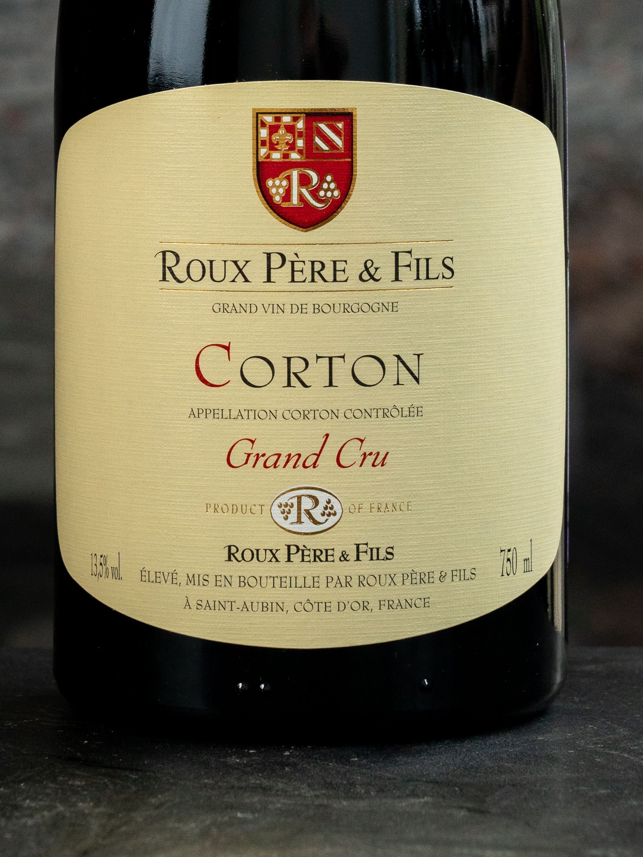 Этикетка Corton Grand Cru Domaine Roux Pere et Fils