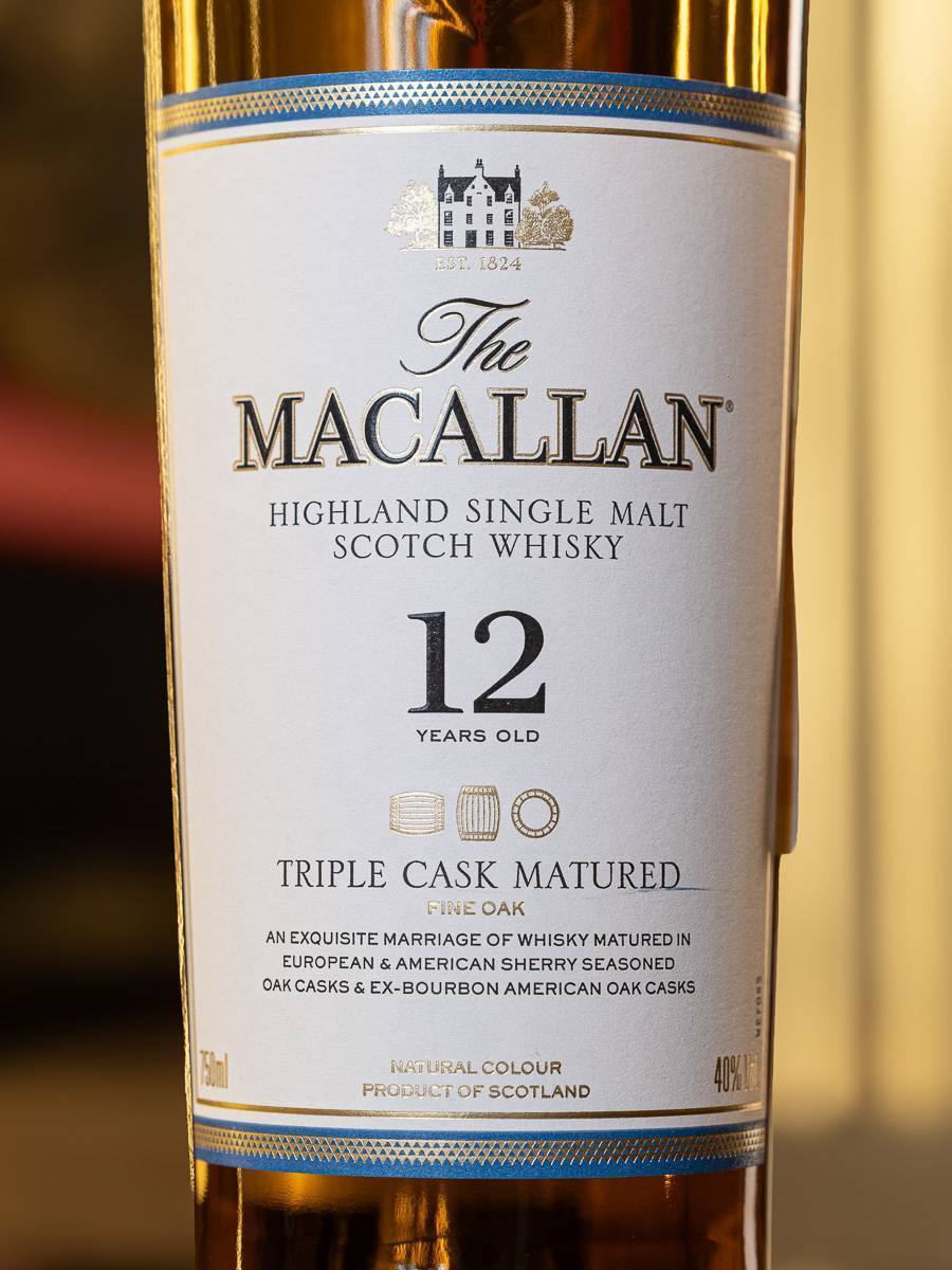 Виски Macallan 12 years old Triple Cask 750 ml / Макаллан Трипл Каск 12 лет