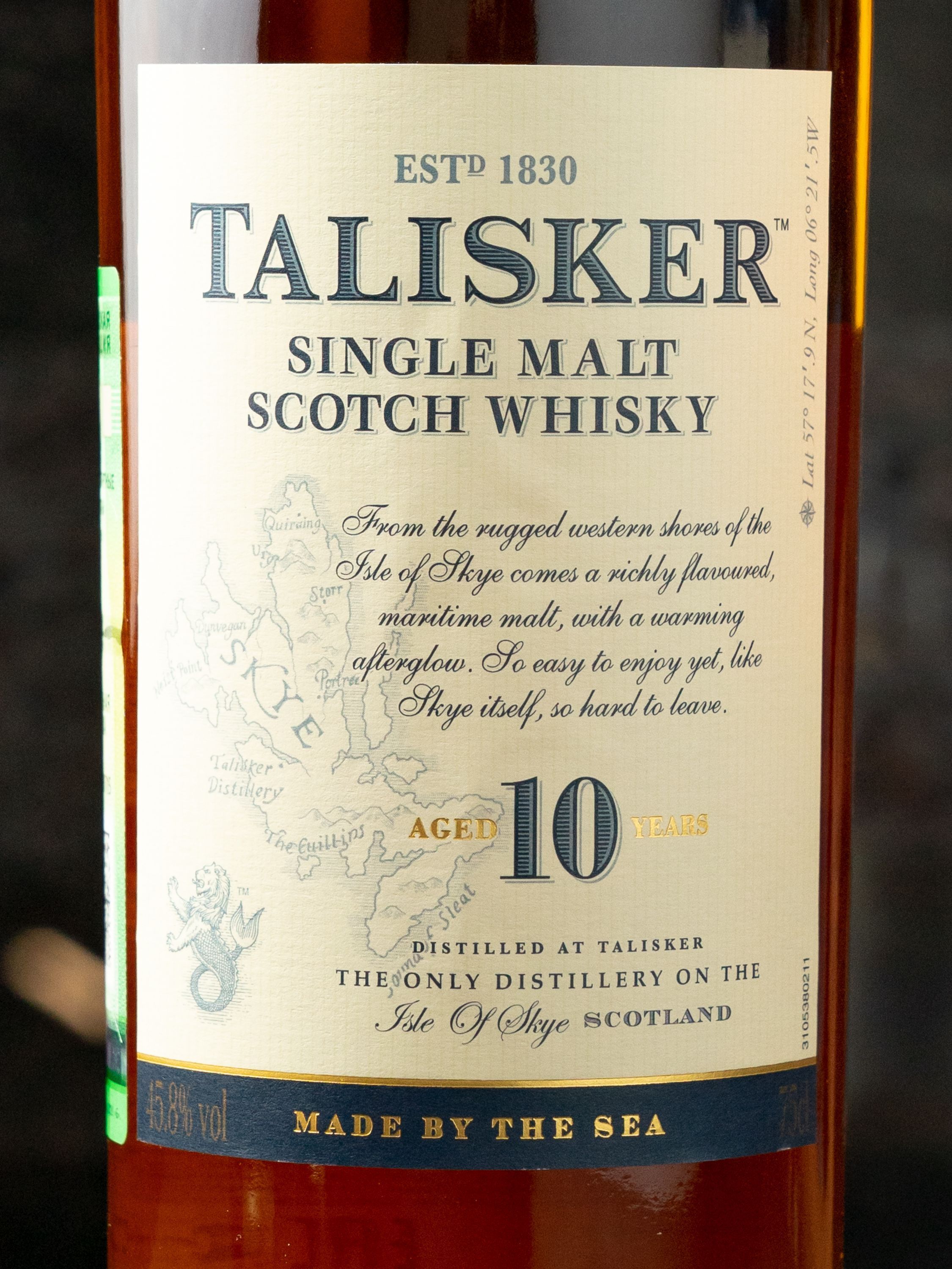Купить шотландский виски Talisker 10 years old лучшая цена в ресторане Амичи Виски Talisker 10 years old / Талискер 10 лет