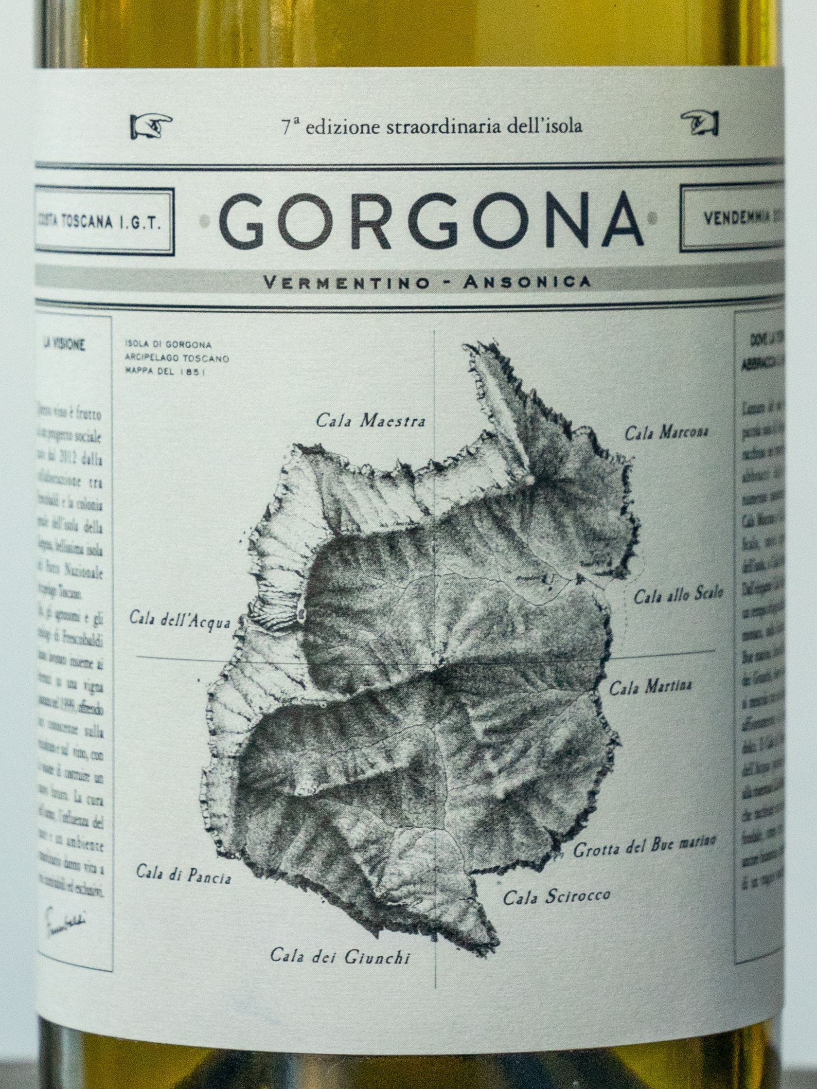 Вино Gorgona Costa Toscana 2018 купить в винном ресторане Остерия - лучшая цена Вино Gorgona Costa Toscana 2018 / Горгона Коста Тоскана 2018