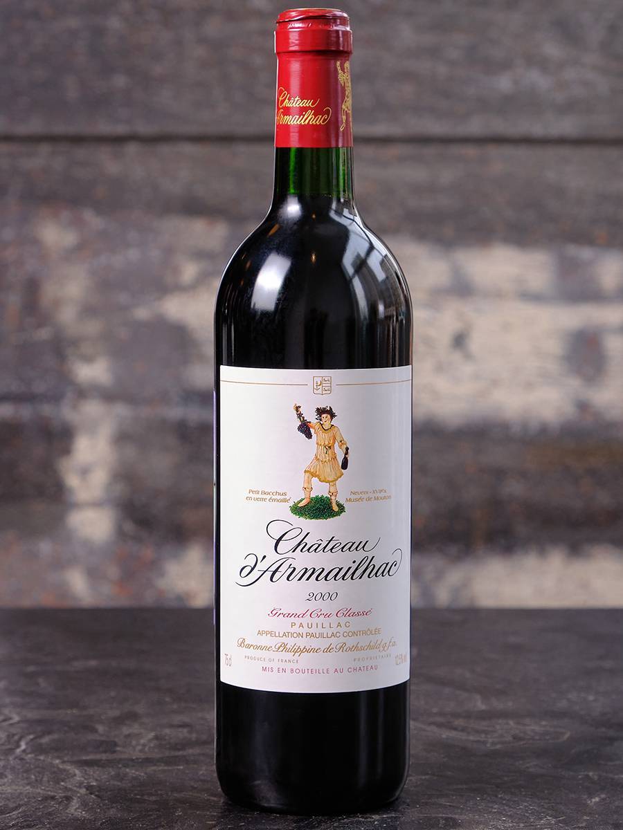 Вино Chateau d`Armailhac Grand Cru Classe Pauillac 2000 купить в винном ресторане Остерия - лучшая цена Вино Chateau d`Armailhac Grand Cru Classe Pauillac 2000 / Шато д' Армайяк Гран Крю Классе Пойяк
