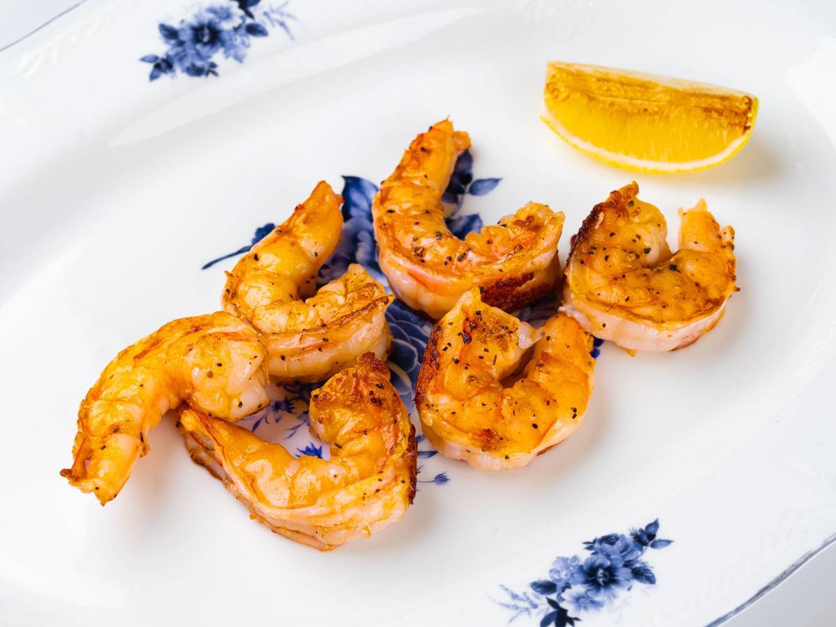 Креветки лангустины на гриле