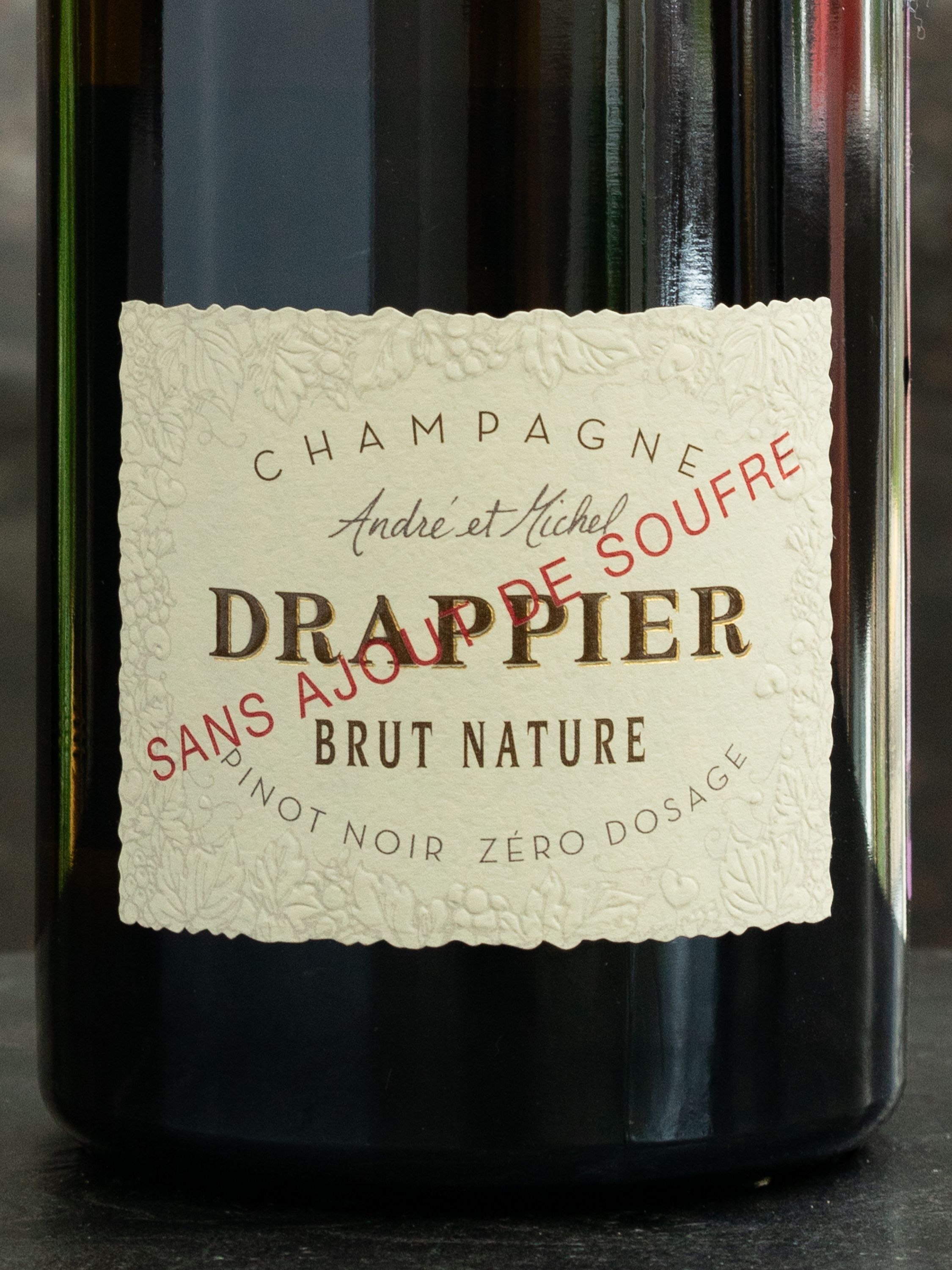 Этикетка Drappier Brut Nature Zero Dosage Sans Soufre