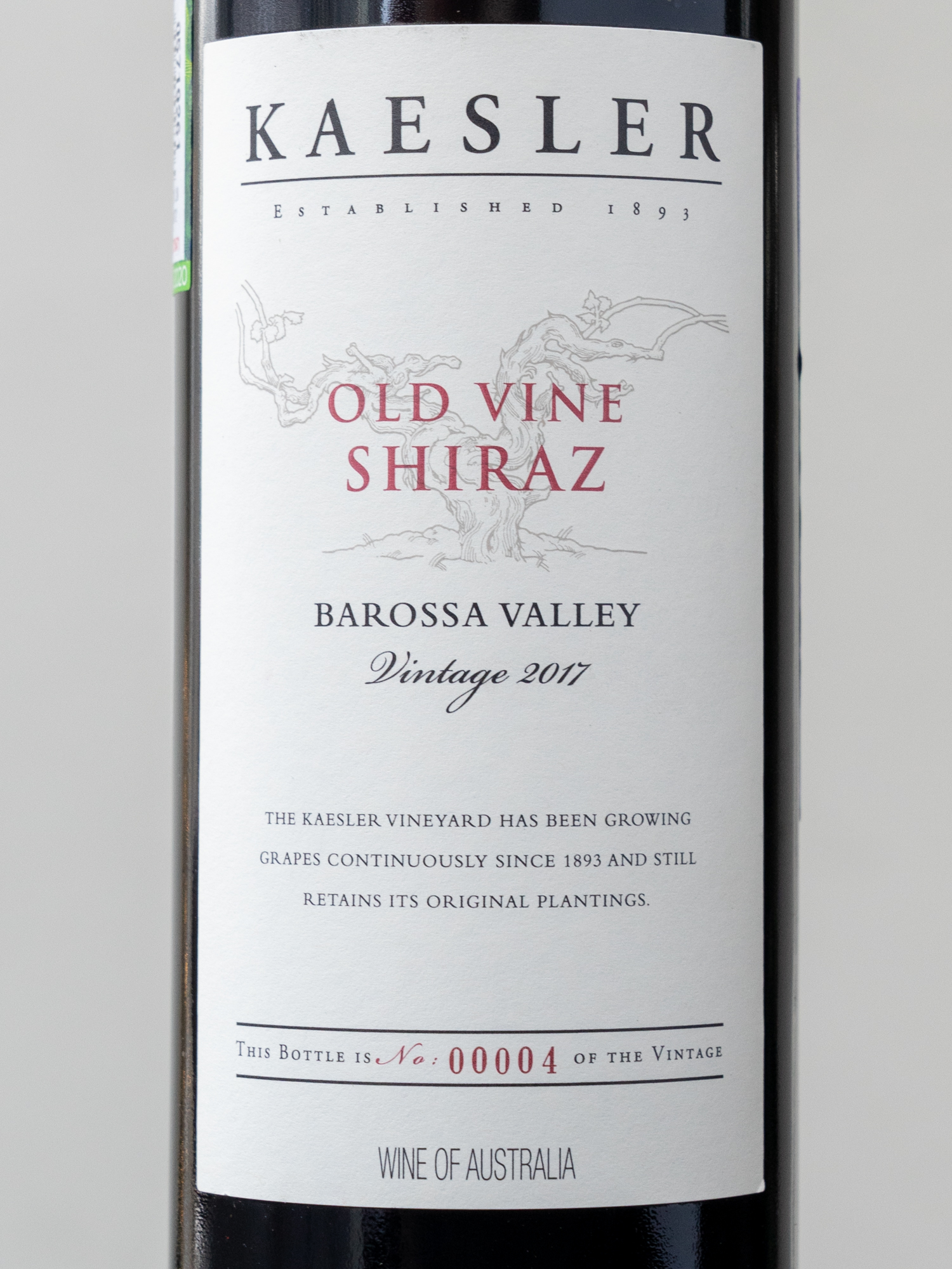 Вино Kaesler Old Vine Shiraz / Кеслер Олд Вайн Шираз