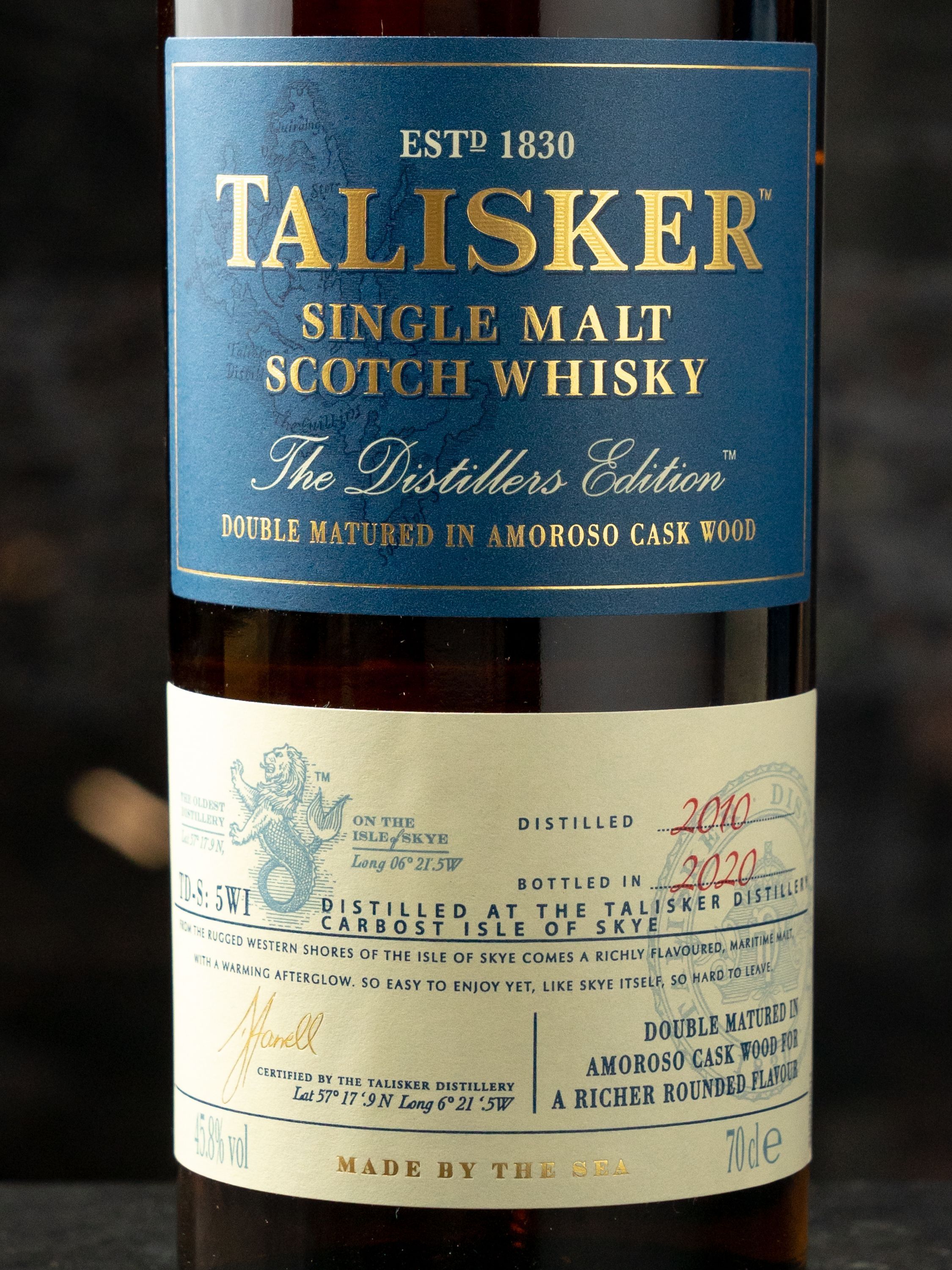 Виски Talisker Double exposure купить в ресторане Остриея - лучшая цена Виски Talisker Double exposure / Талискер Двойная выдержка