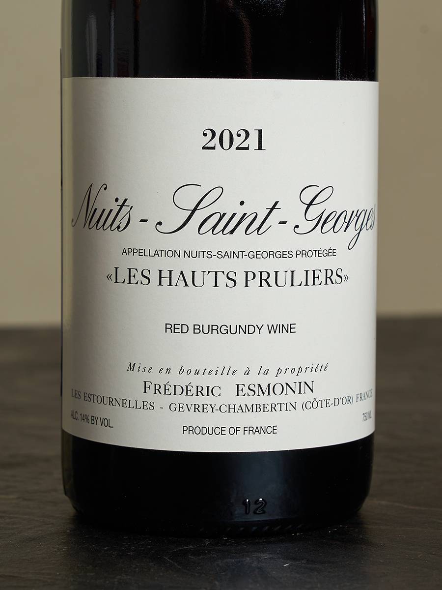 Вино Frederic Esmonin Nuits-Saint-Georges Les Hauts Pruliers 2021 купить в винном ресторане Остерия - лучшая цена Вино Frederic Esmonin Nuits-Saint-Georges Les Hauts Pruliers 2021 / Нюи-Сен-Жорж Фредерик Эсмонин Ле О Прюлье