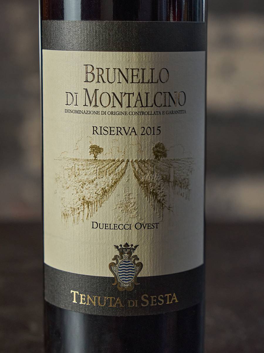 Этикетка Brunello di Montalchino Riserva Duelecci Ovest 2015