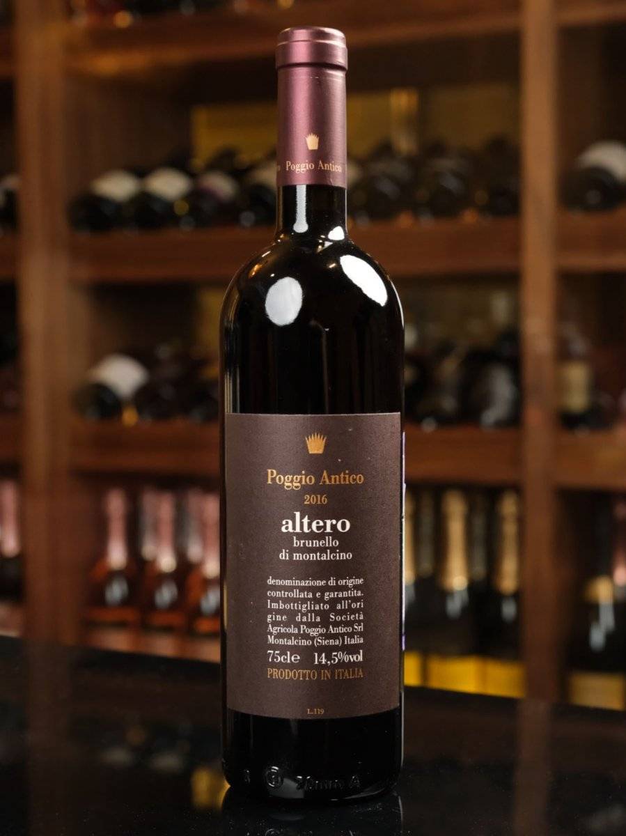 Вино Poggio Antico Altero Brunello di Montalcino Reserva 2016 купить в винном ресторане Остерия - лучшая цена Вино Poggio Antico Altero Brunello di Montalcino Reserva 2016 / Поджо Антико Альтеро Брунелло ди Монтальчино Резерва