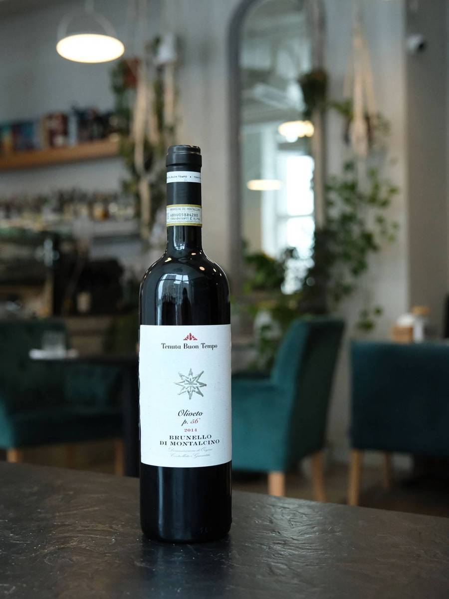 Вино Brunello di Montalcino Oliveto p.56 Tenuta Buon Tempo 2014 купить в винном ресторане Остерия - лучшая цена Вино Brunello di Montalcino Oliveto p.56 Tenuta Buon Tempo 2014 / Брунелло ди Монтальчино Оливето п.56 Тенута Буон Темпо