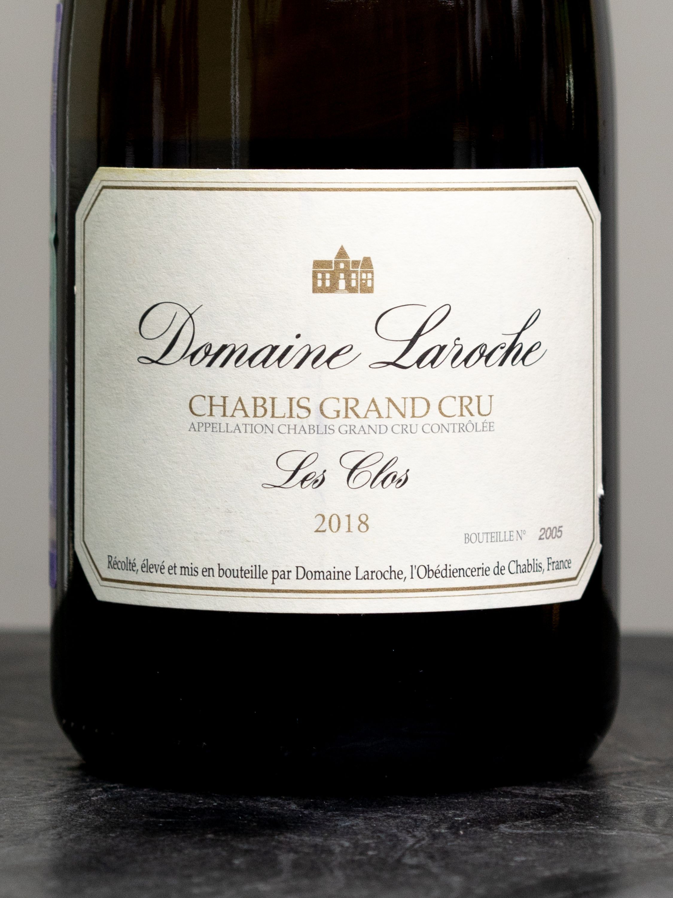 Этикетка Domaine Laroche Chablis Grand Cru Les Clos