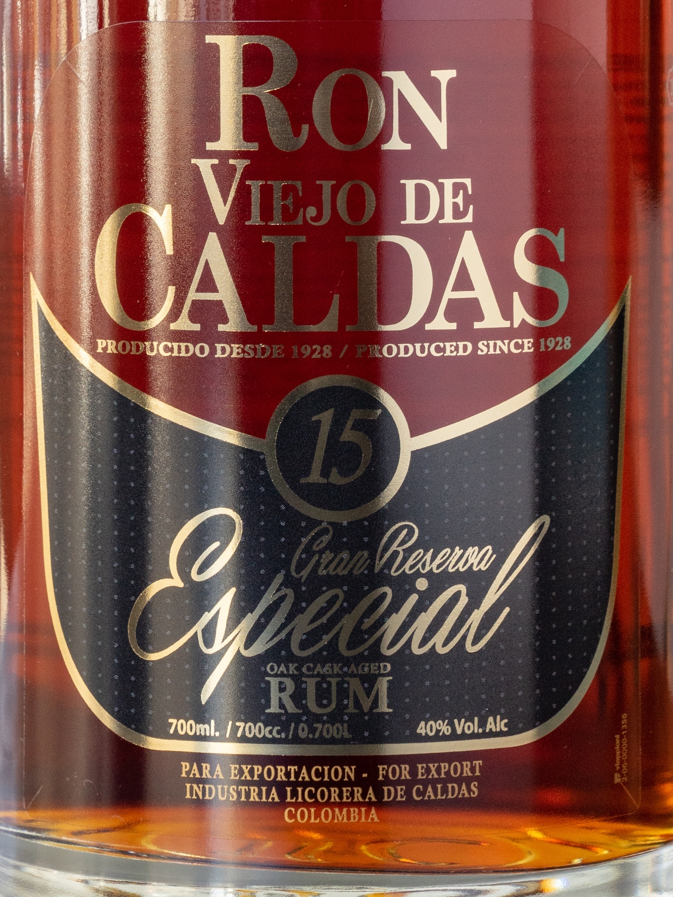 Ром Viejo de Caldas Gran Reserva Especial 15 Years Old / Вьехо де Кальдас Гран Резерва Эспесьяль 15 лет