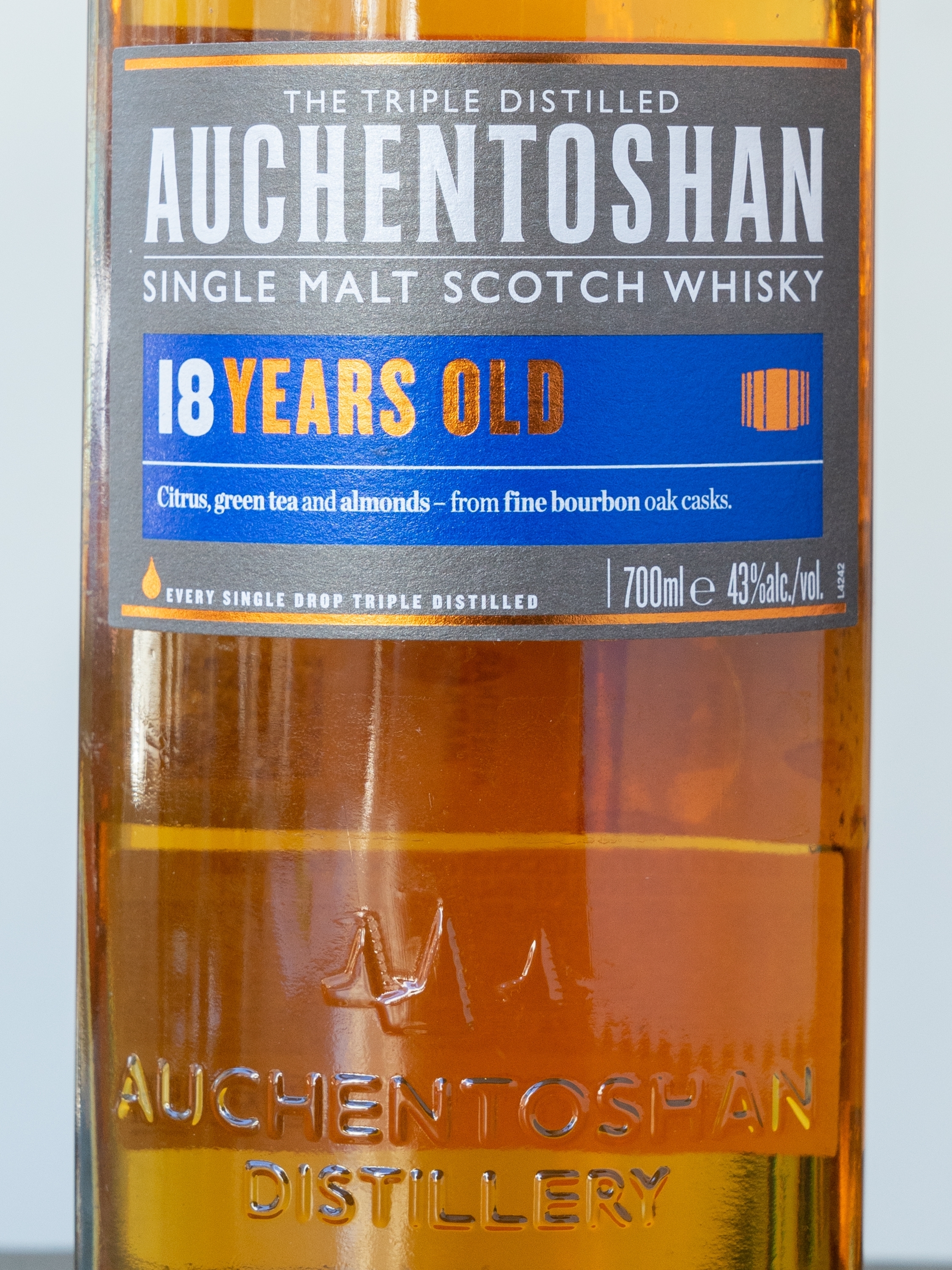 Этикетка Auchentoshan 18 years old