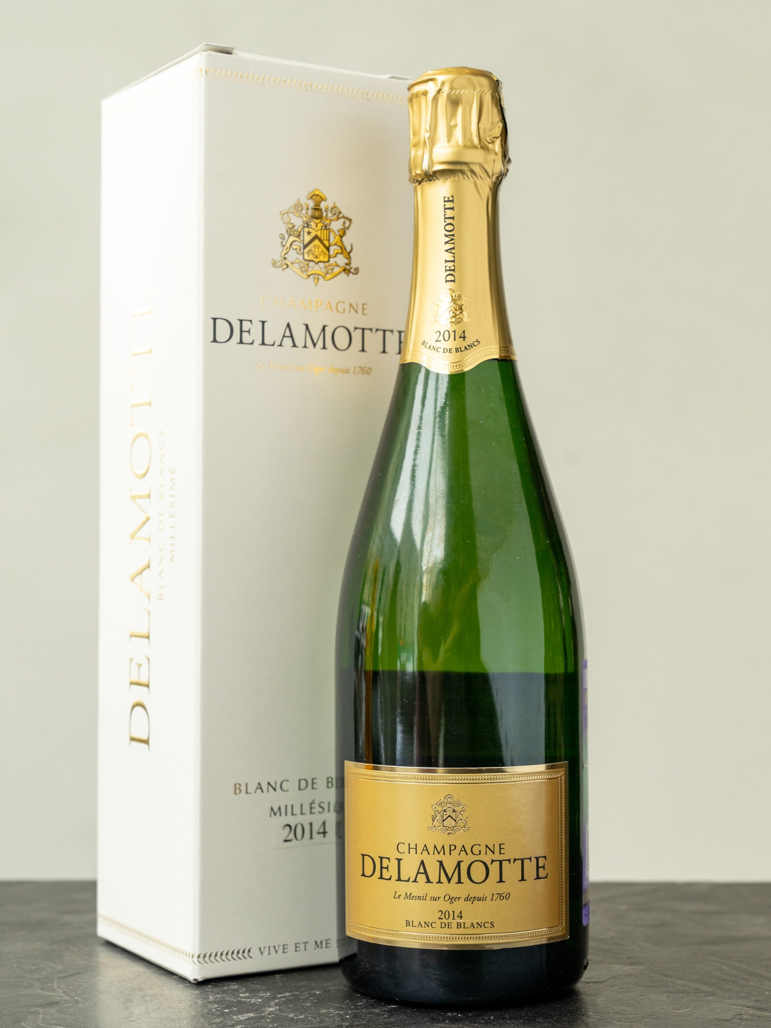Шампанское Delamotte Brut Blanc de Blancs 2014 / Деламотт Шампань Блан де Блан 2014