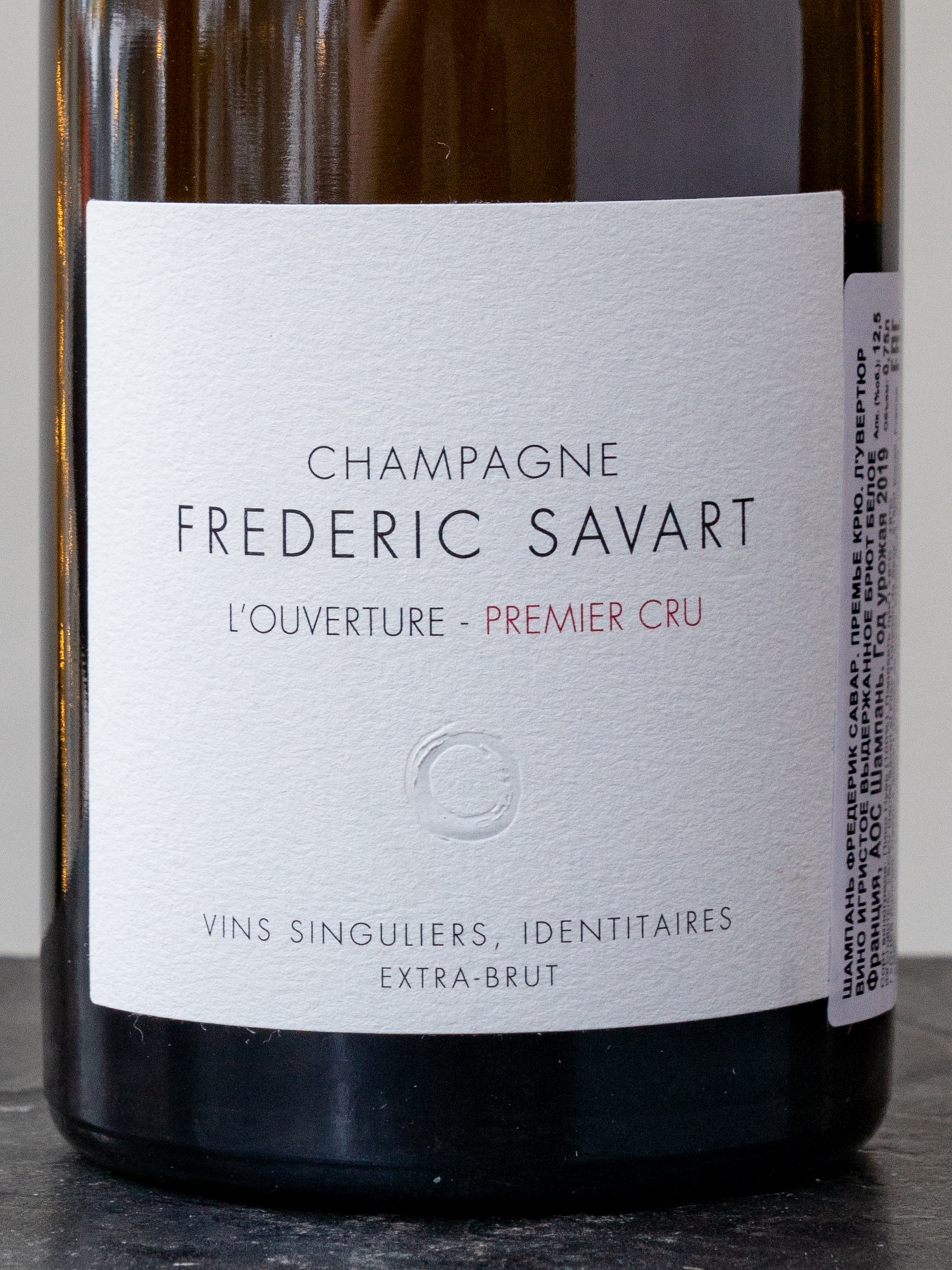 Этикетка Frederic Savart Premier Cru L'Ouverture Champagne