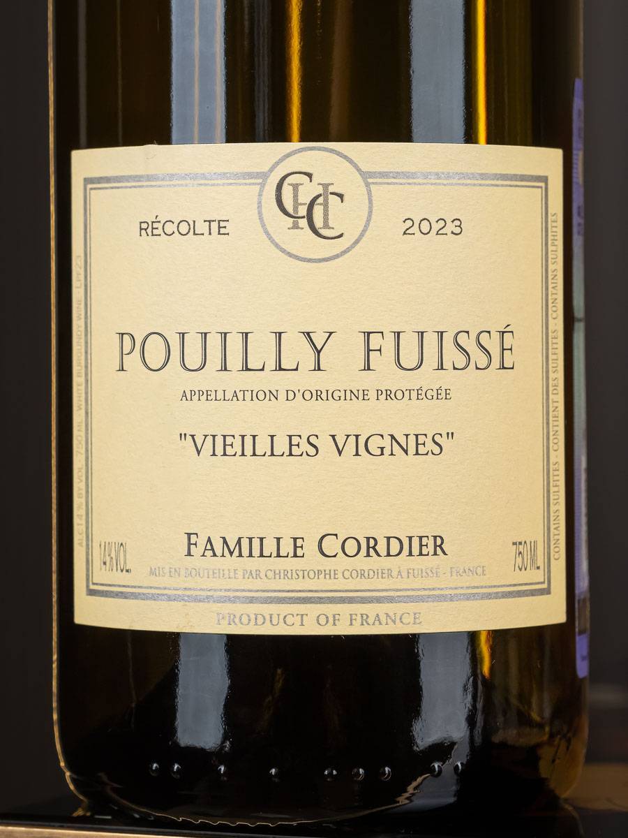 Этикетка Famille Cordier Vielles Vignes Pouilly Fuisse AOC 2023