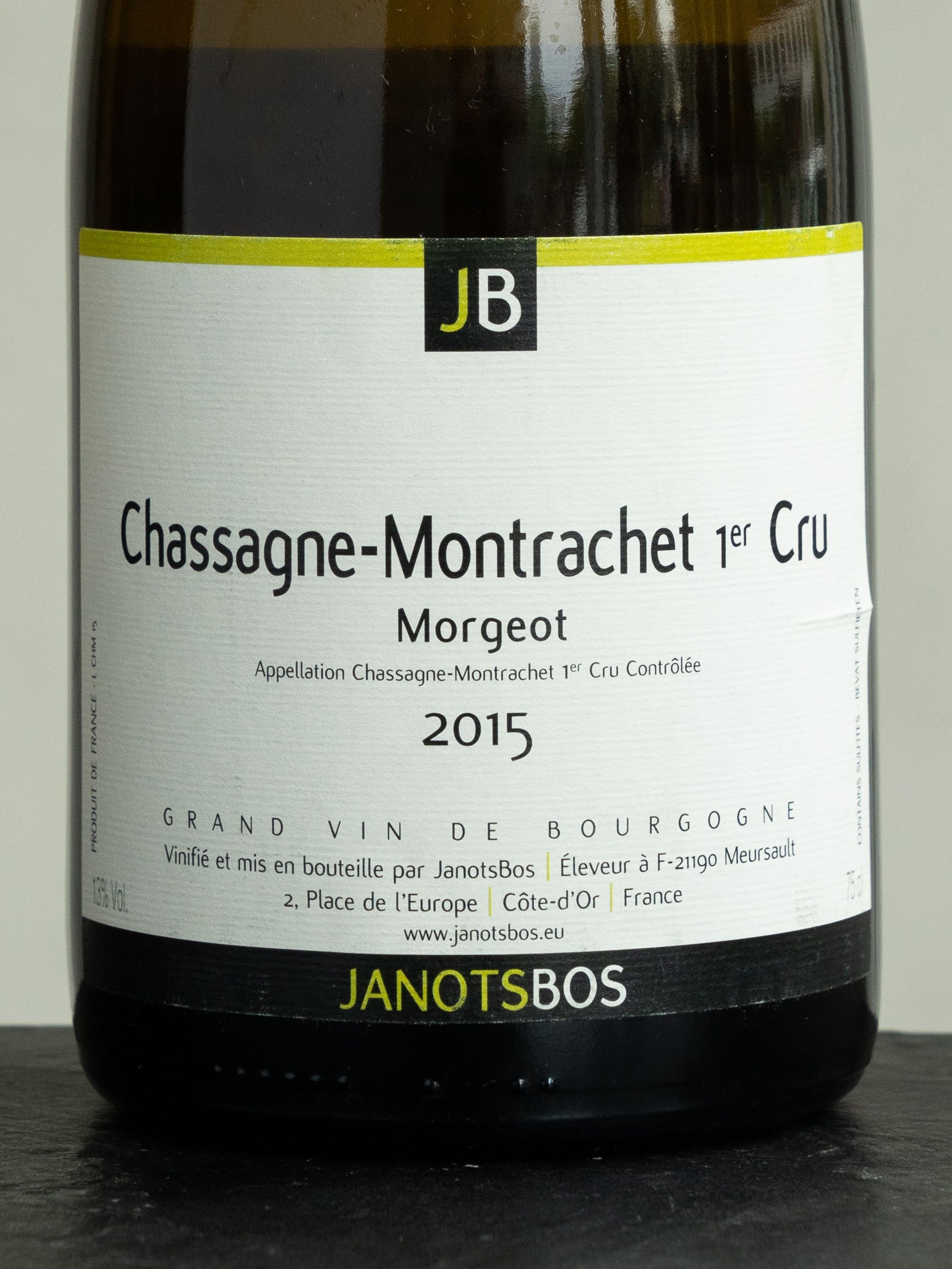 Этикетка JanotsBos Chassagne Montrachet 1-er Cru Morgeot