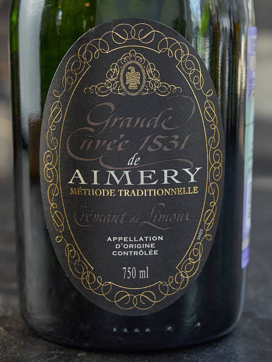 Игристое вино Grande Cuvee 1531 de Aimery Cremant de Limoux Brut Reserve купить в винном ресторане Остерия - лучшая цена Игристое вино Grande Cuvee 1531 de Aimery Cremant de Limoux Brut Reserve / Гранд Кюве 1531 де Эмери Брют Резерв Креман де Лиму