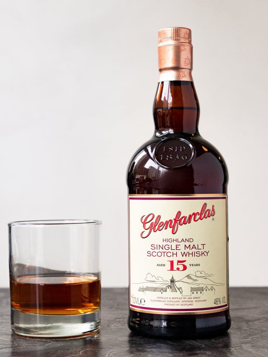 Купить Виски Glenfarclas 15 y.o. (Гленфарклас 15 лет) - лучшая цена в ресторане Амичи Виски Glenfarclas 15 y.o. / Гленфарклас 15 лет