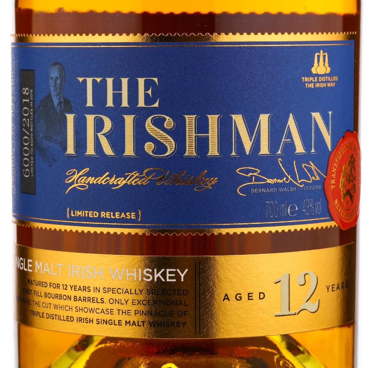 Виски The Irishman Single Malt 12 y.o./ Иришмэн Сингл Малт 12 лет