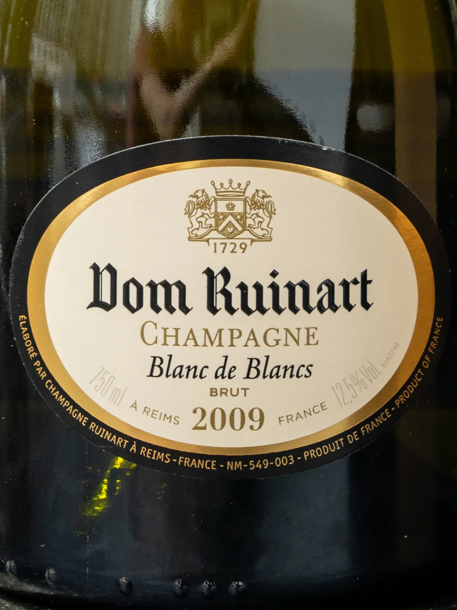 Шампанское Dom Ruinart Blanc de Blancs купить в винном ресторане Остерия - лучшая цена Шампанское Dom Ruinart Blanc de Blancs / Дом Рюинар Блан Де Блан