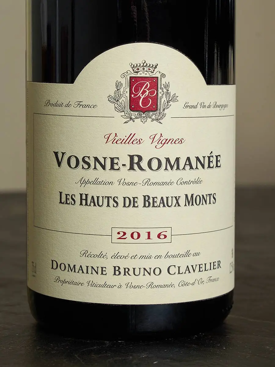 Вино Domaine Bruno Clavelier Vosne-Romanee Les Hauts de Beaux Monts 2016 / Вон-Романе Домен Бруно Клавелье Ле О де Бо Мон  Вон-Романе Премье Крю Домен Бруно Клавелье О Брюле 2016 750