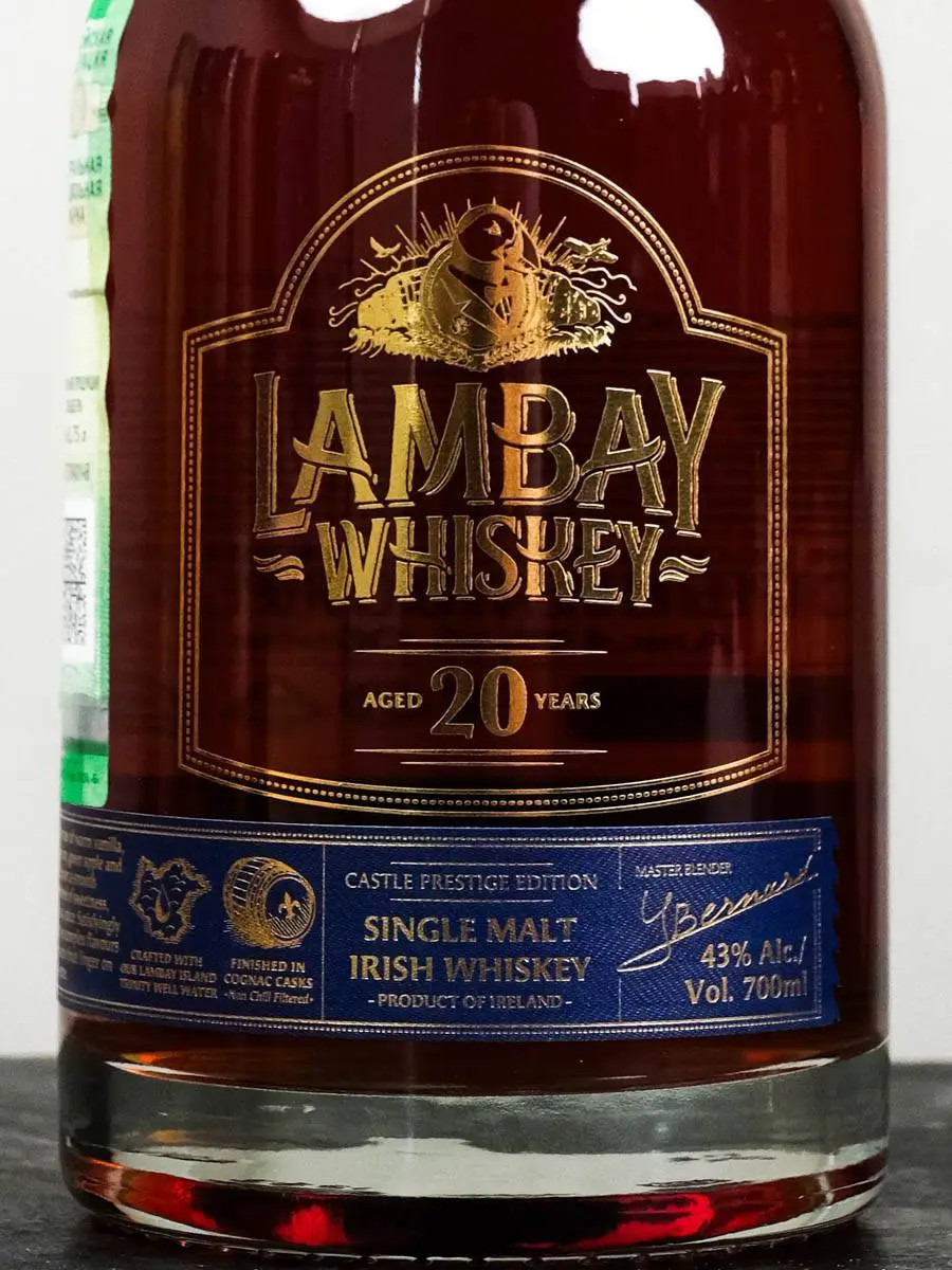 Виски Lambay Single Malt 20 YO купить в винном ресторане Остерия цена Виски Lambay Single Malt 20 YO / Ламбей Сингл Молт 20 лет