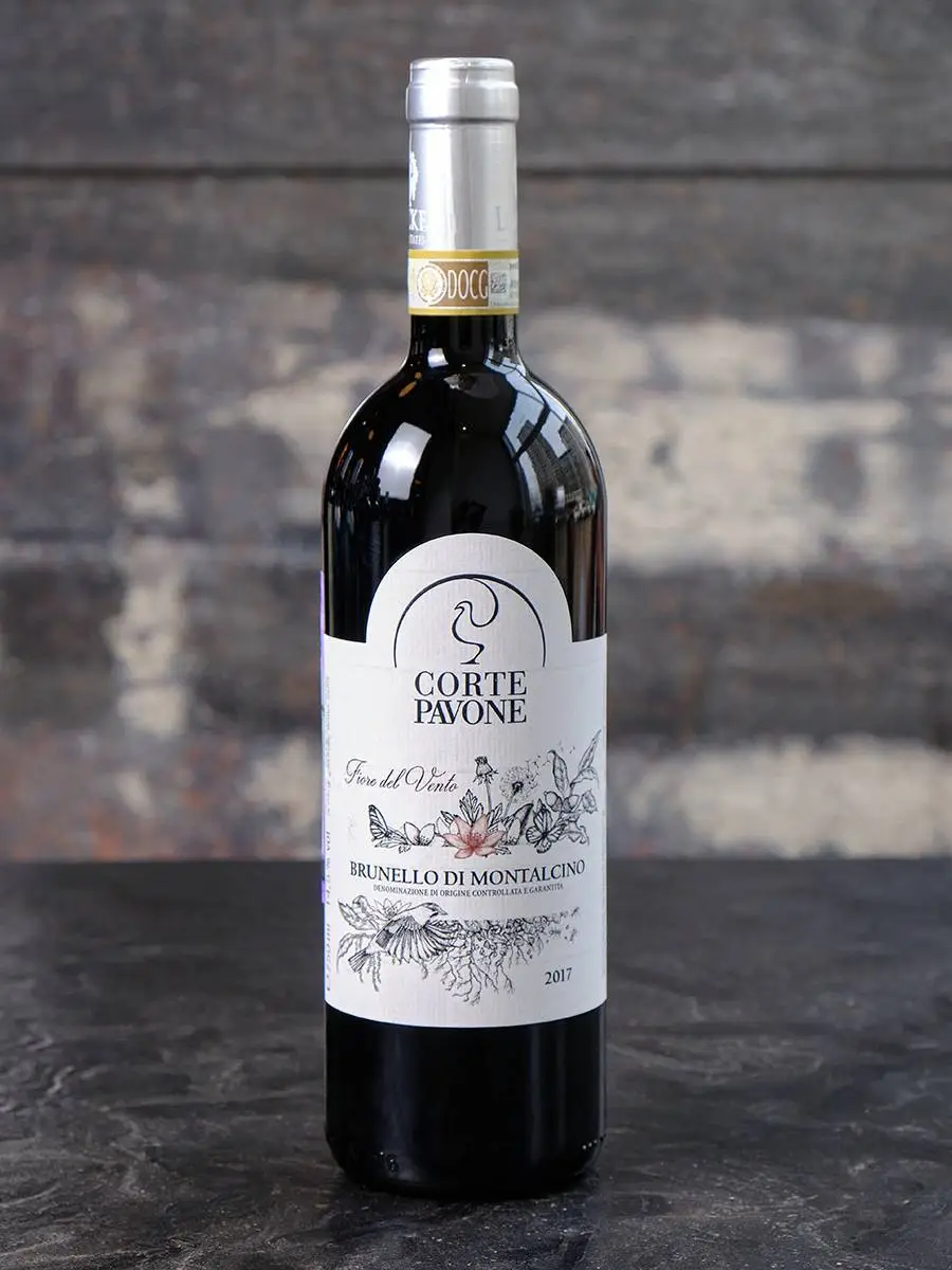 Вино Corte Pavone Brunello di Montalcino Fiore del Vento 2017 / Корте Павоне Брунелло ди Монтальчино Фиоре дель Венто