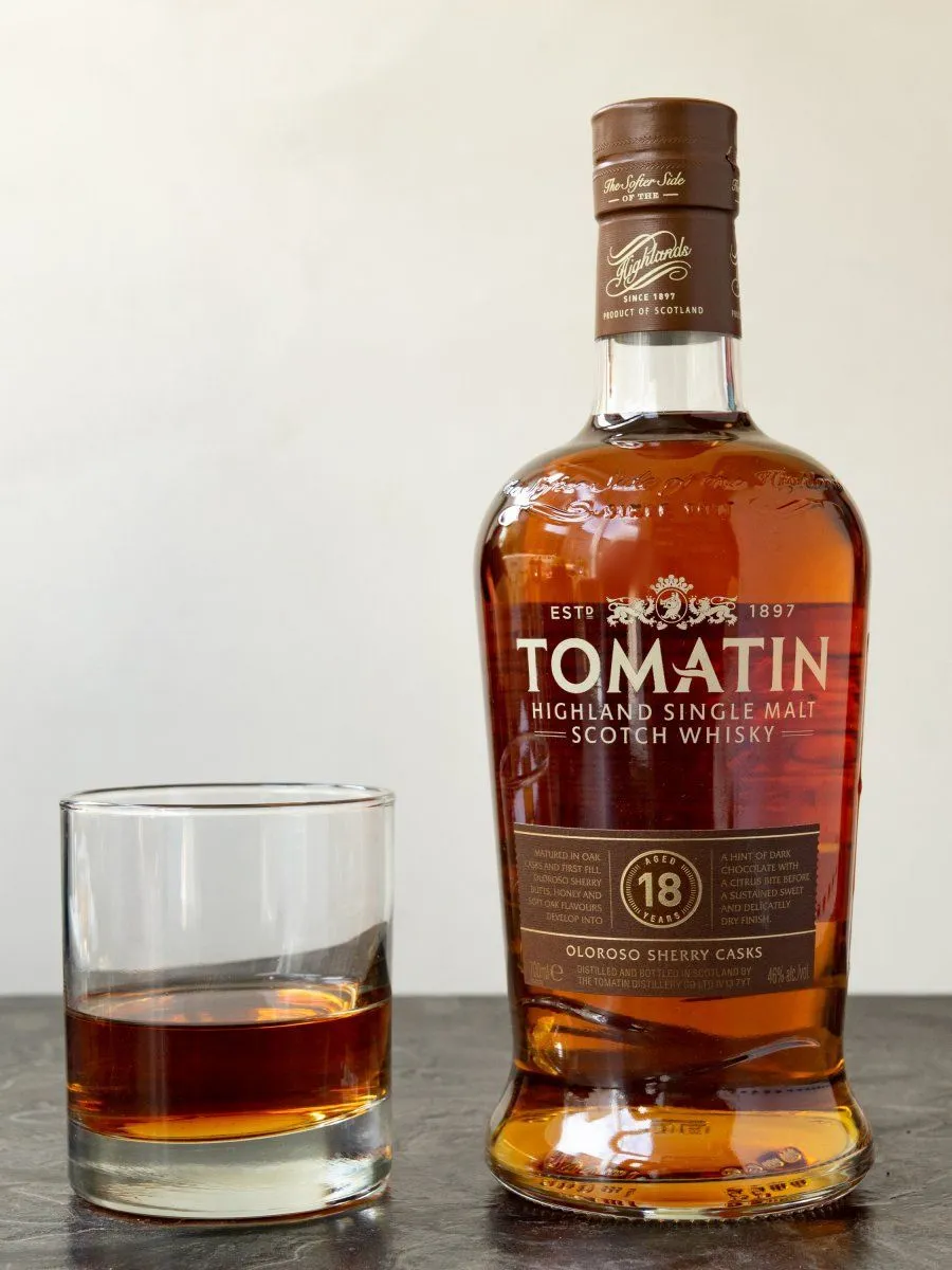 Купить виски Tomatin 18 years (Томатин 18 лет) - лучшая цена в ресторане Амичи Виски Tomatin 18 years / Томатин 18 лет