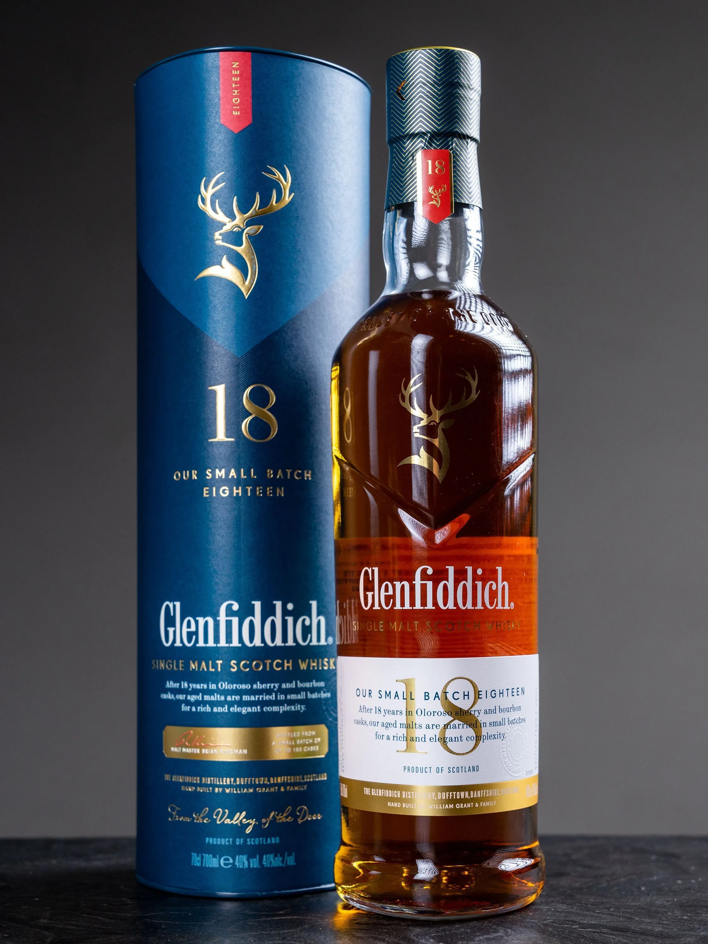 Виски Glenfiddich 18 Years Old купить в ресторане Остерия Амичи- лучшая цена Виски Glenfiddich 18 Years Old / Гленфиддик 18 лет