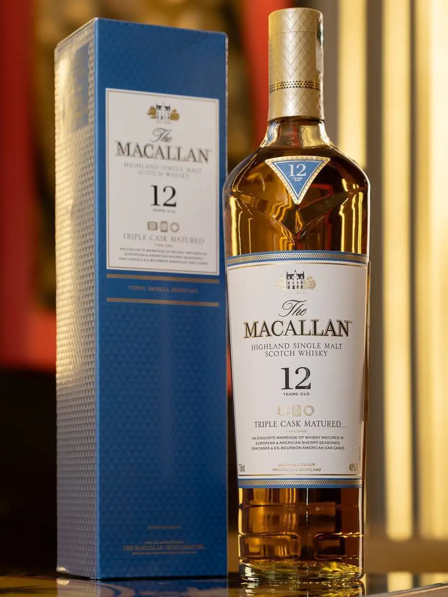 Виски Macallan 12 years old Triple Cask 750 ml / Макаллан Трипл Каск 12 лет