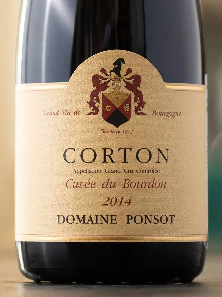Этикетка Corton Cuvee du Bourdon Domaine Ponsot 2014