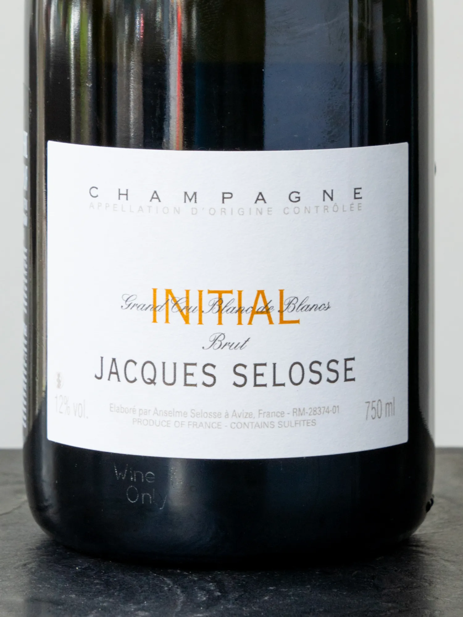 Этикетка Jacques Selosse Initial Grand Cru Blanc de Blancs Brut