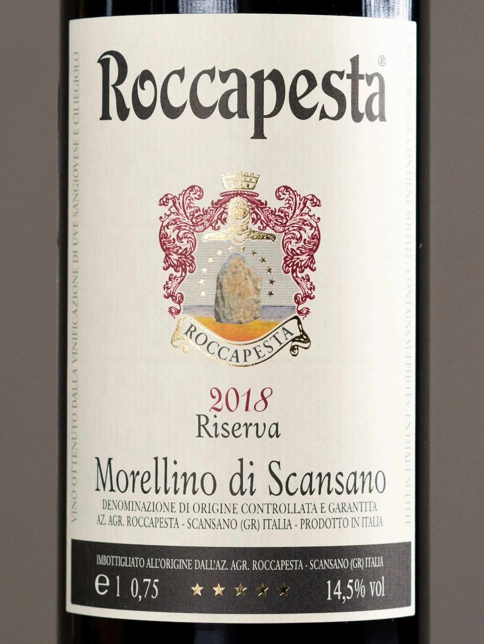 Вино Roccapesta Riserva Morellino di Scansano купить в ресторане Остерия - лучшая цена Вино Roccapesta Riserva Morellino di Scansano / Мореллино ди Скансано Роккапеста Ризерва