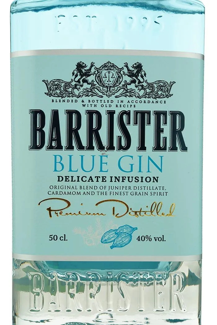 Джин Barrister Blue Gin 500 ml / Барристер Блю 0.5 л