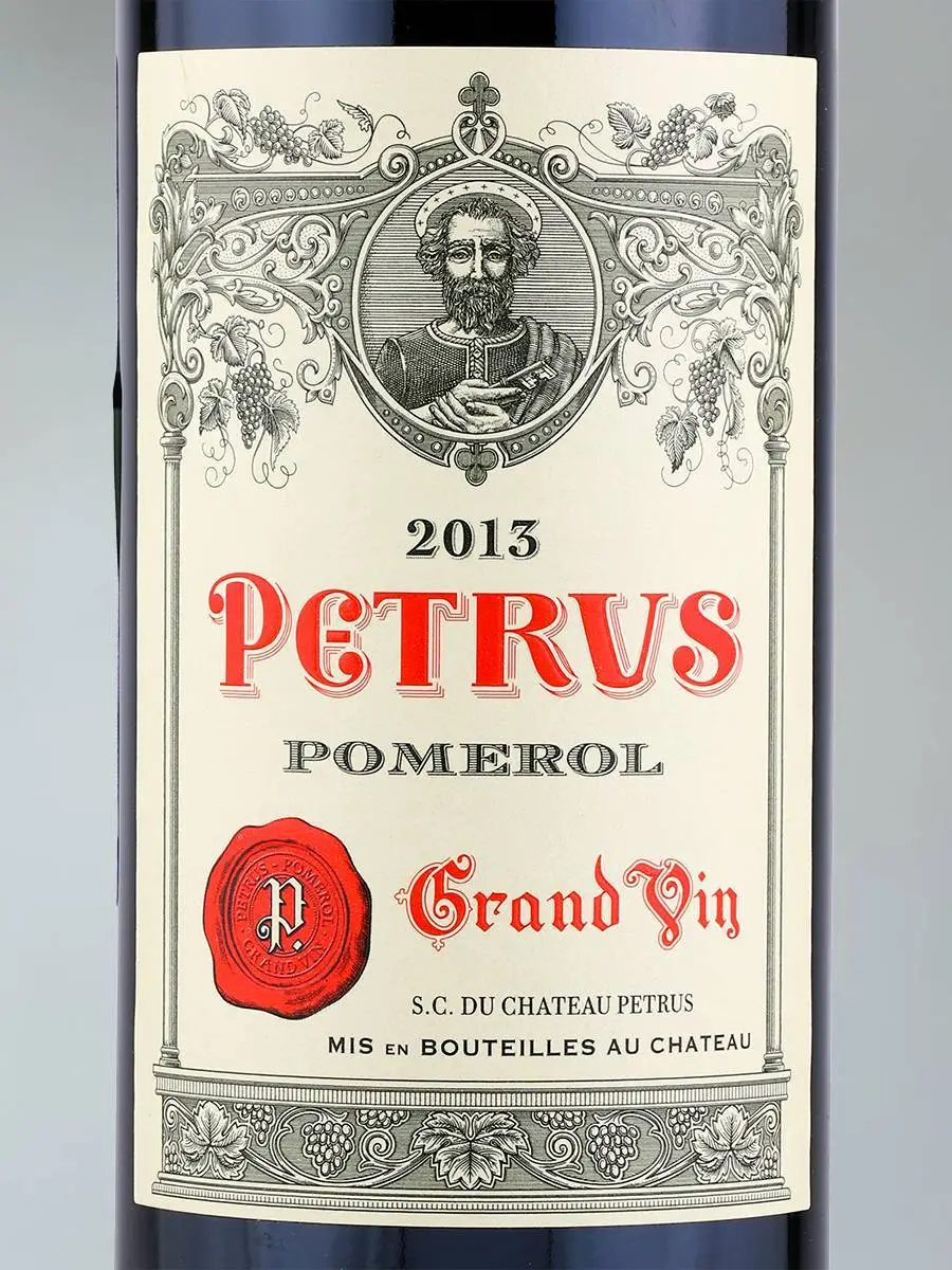 Этикетка Chateau Petrus 2013 года