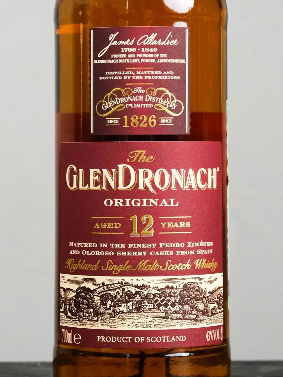 Виски Glendronach Original 12 YO купить в ресторане Остерия лучшая цена Виски Glendronach Original 12 YO / Глендронах Ориджинал 12 лет