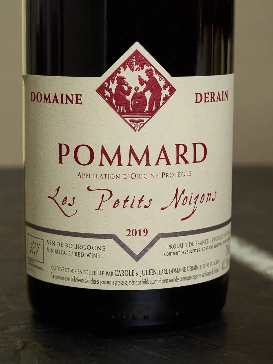 Этикетка Domaine Derain Pommard Les Petits Noizons 2019