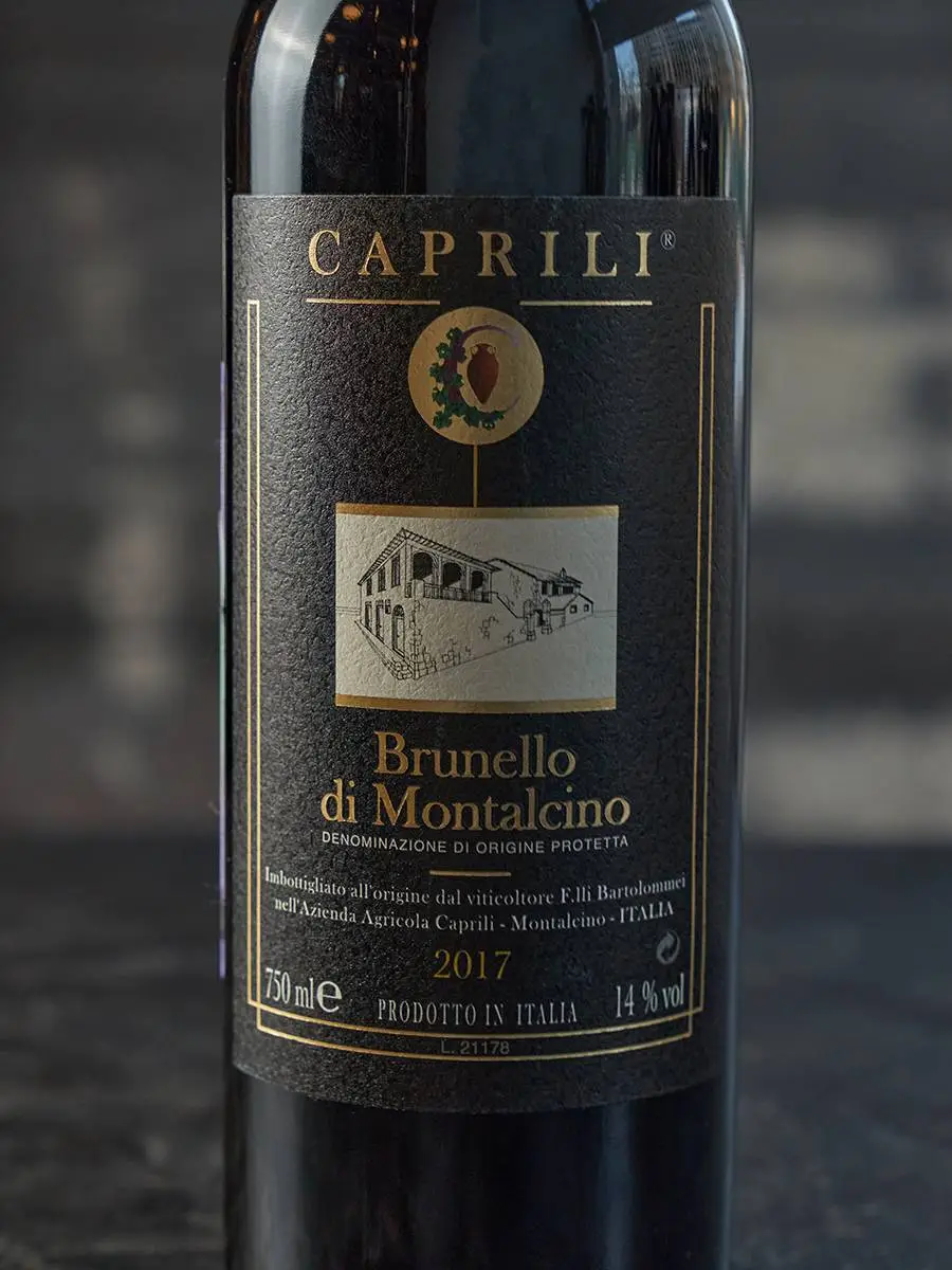 Вино Caprili Brunello di Montalcino DOCG 2017 купить в винном ресторане Остерия - лучшая цена Вино Caprili Brunello di Montalcino DOCG 2017 / Каприли Брунелло ди Монтальчино 2017