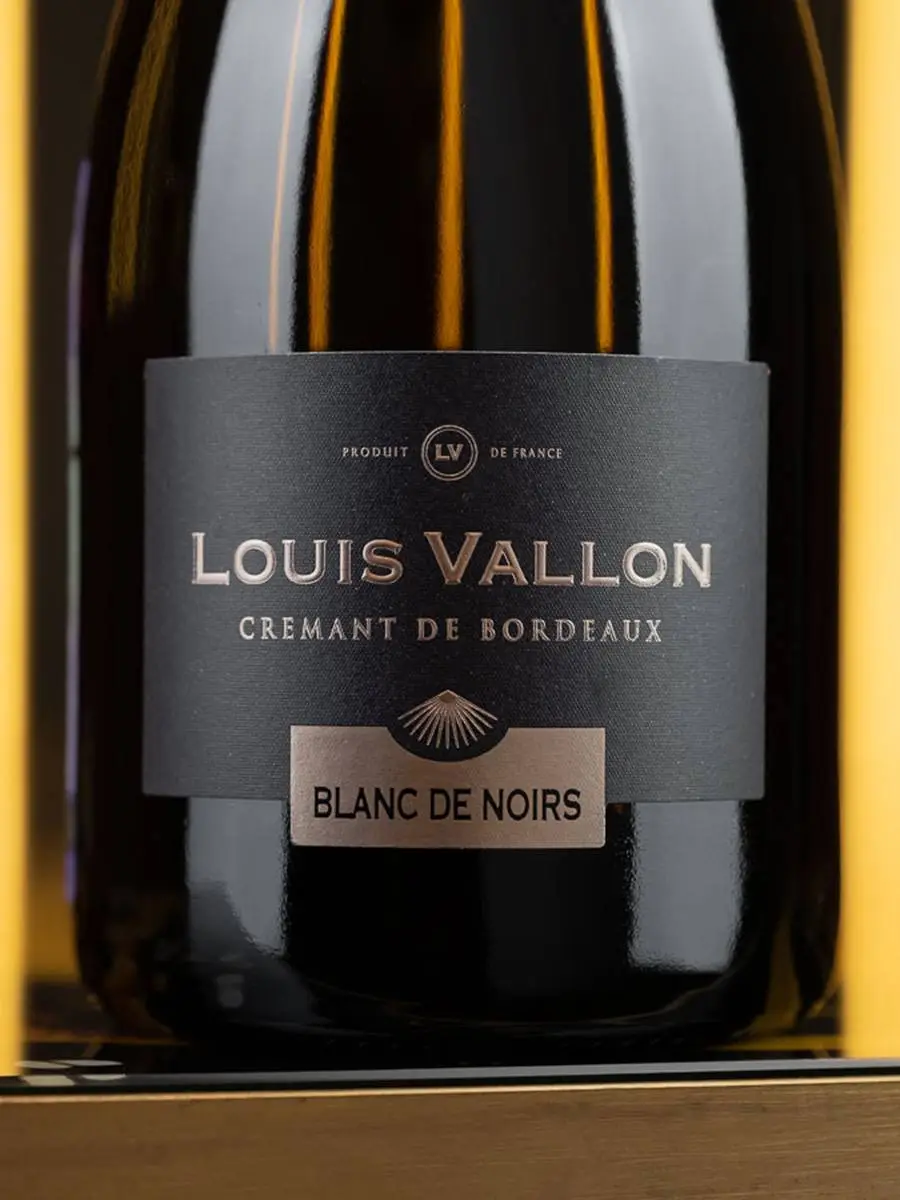 Этикетка Cremant de Bordeaux Louis Vallon Blanc de Noirs Brut