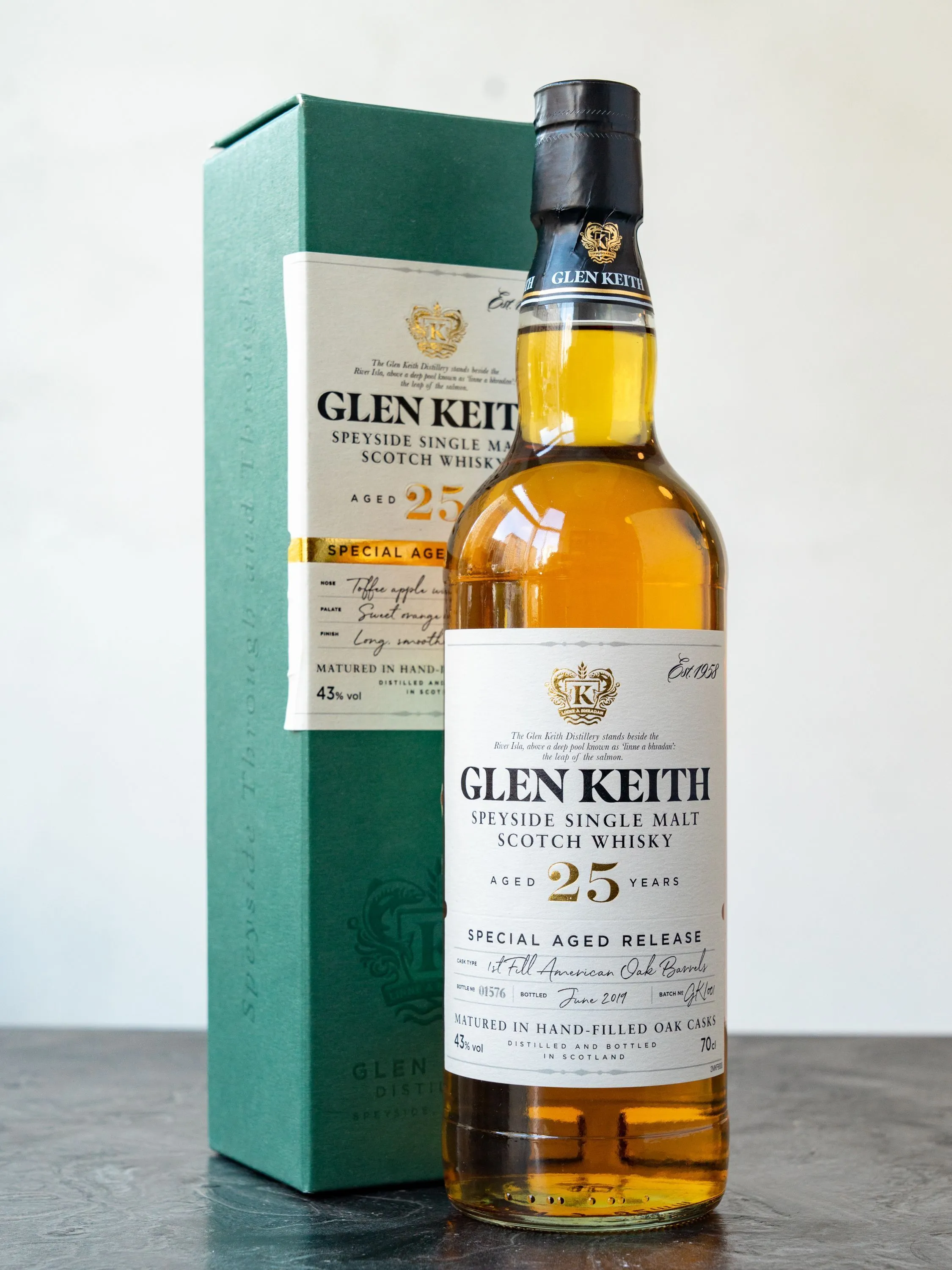 Виски Glen Keith 25 years old купить в ресторане Остерия - лучшая цена Виски Glen Keith 25 years old / Глен Кит 25 лет
