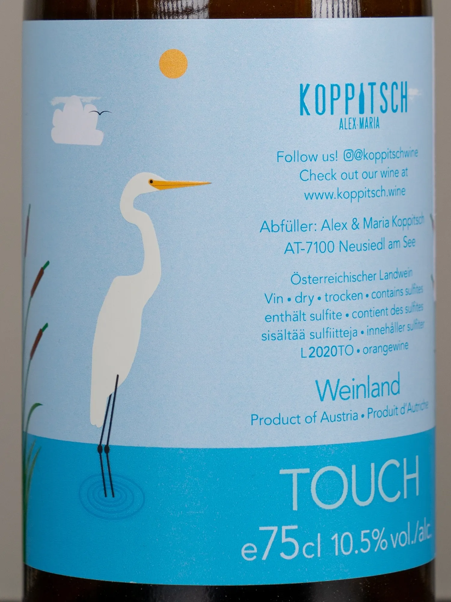 Вино Alexander Koppitsch Touch купить в ресторане Остерия - лучшая цена Вино Alexander Koppitsch Touch / Александр Коппич Тач