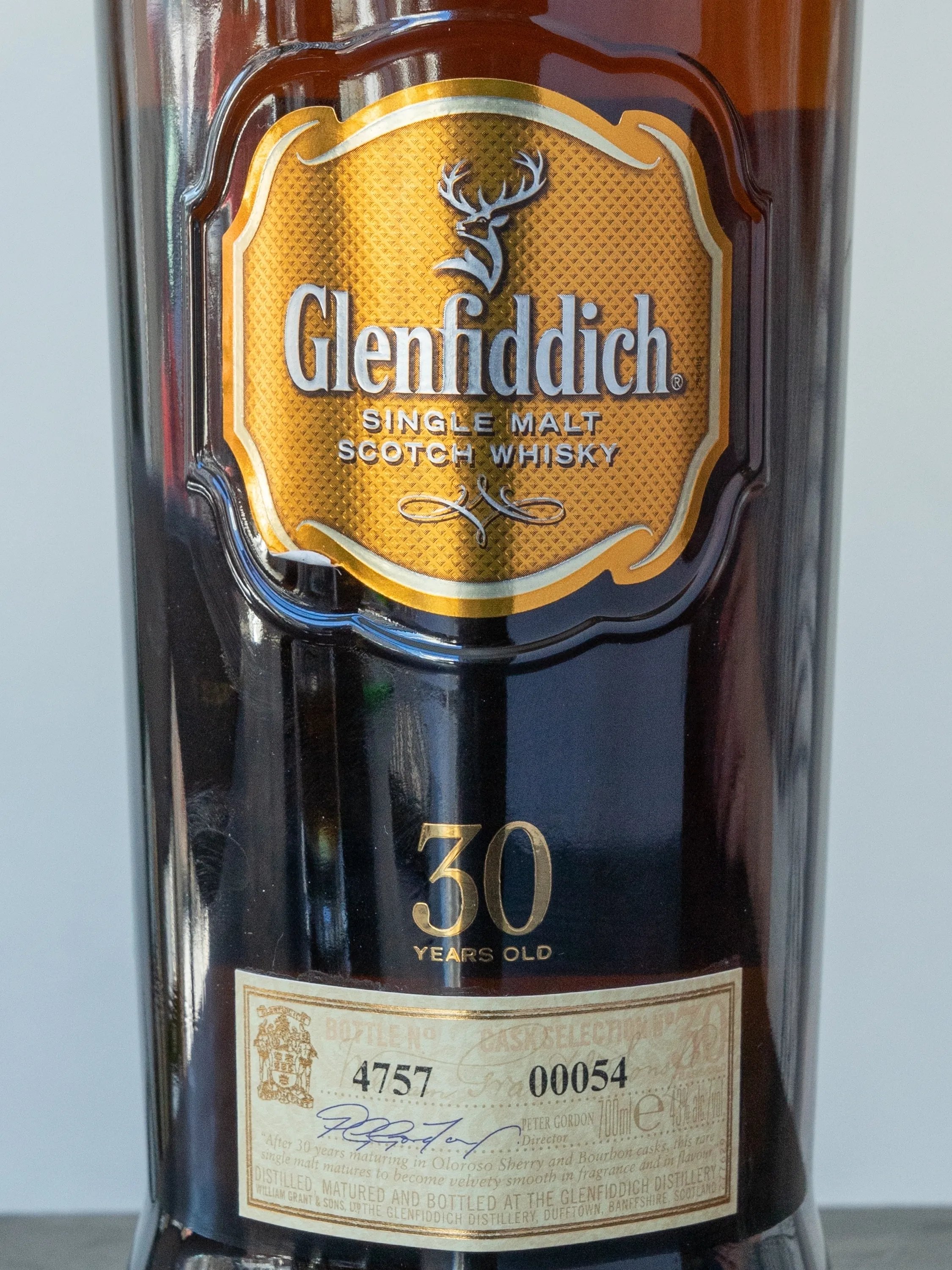 Этикетка Glenfiddich 30 Years Old
