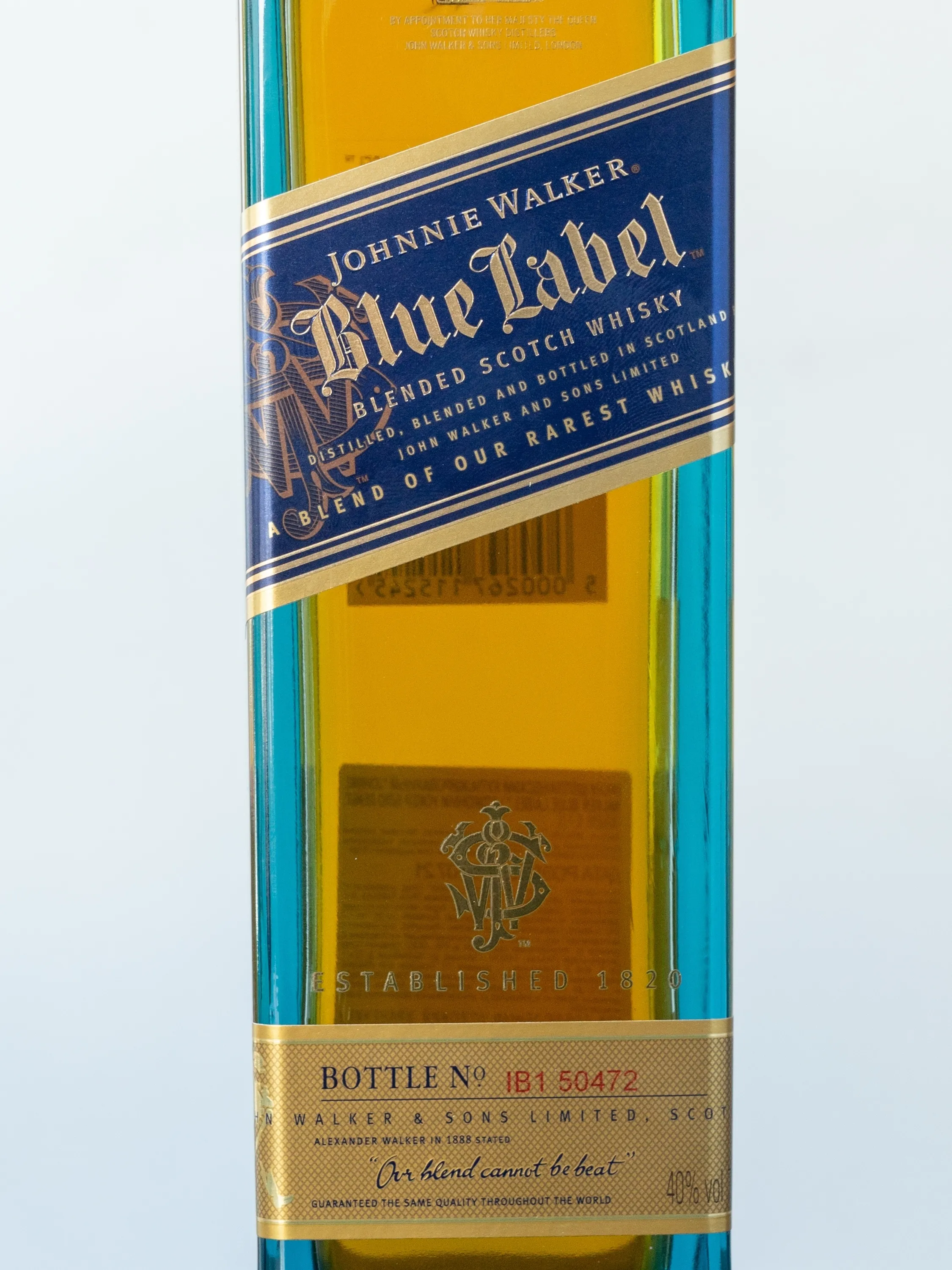 Этикетка Johnnie Walker Blue Label