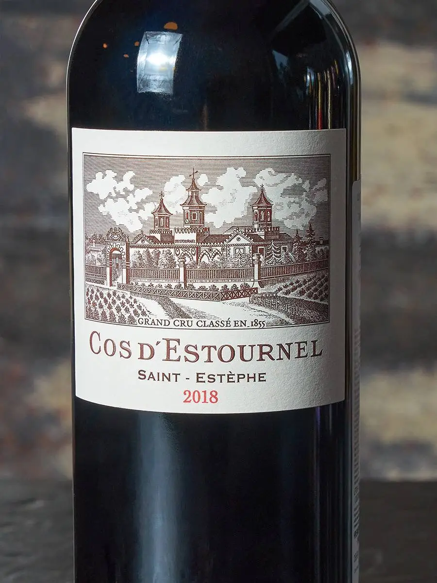 Вино Chateau Cos d'Estournel Saint-Estephe Grand Cru Classe 2018 купить в винном ресторане Остерия - лучшая цена Вино Chateau Cos d'Estournel Saint-Estephe Grand Cru Classe / Шато Кос дЭстурнель Гран Крю Классе Сент-Эстеф 2018