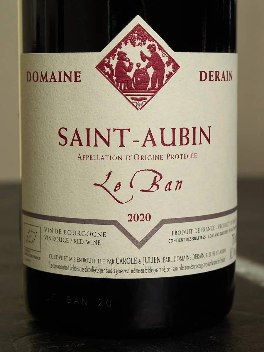 Вино Domaine Derain Saint-Aubin Le Ban 2020 купить в винном ресторане Остерия - лучшая цена Вино Domaine Derain Saint-Aubin Le Ban 2020 / Домэн Деран Сент-Обен Ле Бан