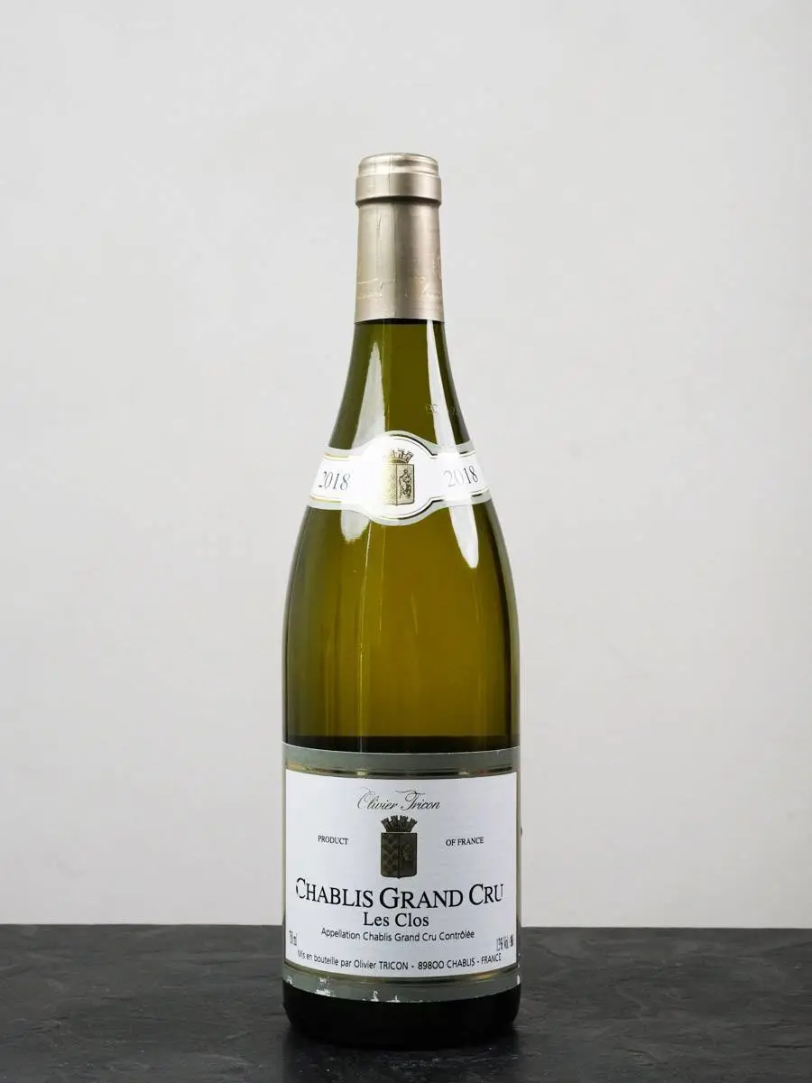 Вино Chablis Grand Cru Les Clos Olivier Tricon 2018 купить в винном ресторане Остерия - лучшая цена Вино Chablis Grand Cru Les Clos Olivier Tricon 2018 / Шабли Гран Крю Ле Кло Оливье Трикон