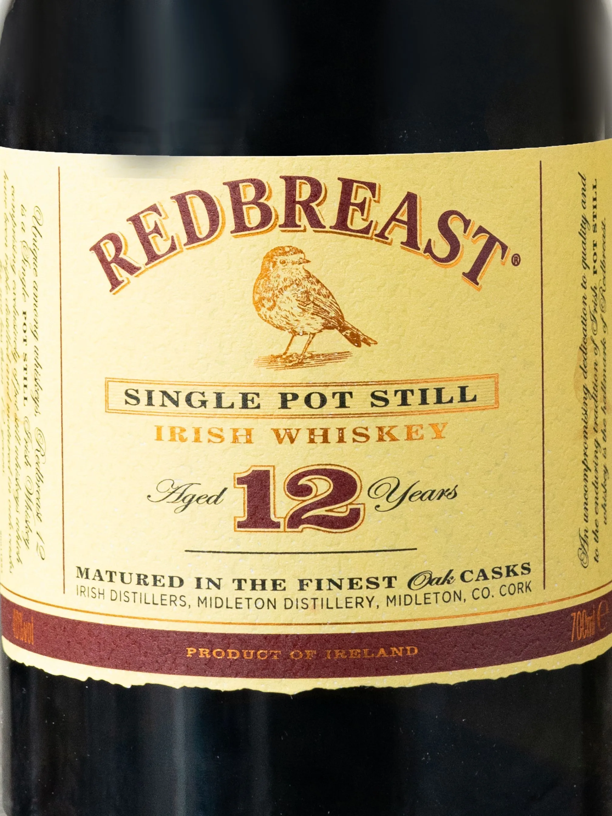 Этикетка Redbreast 12 years